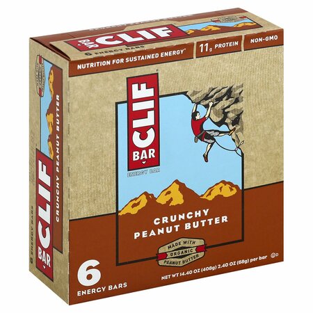 CLIF BAR Bar, Og3, Crnchy Pnut Butt 394531